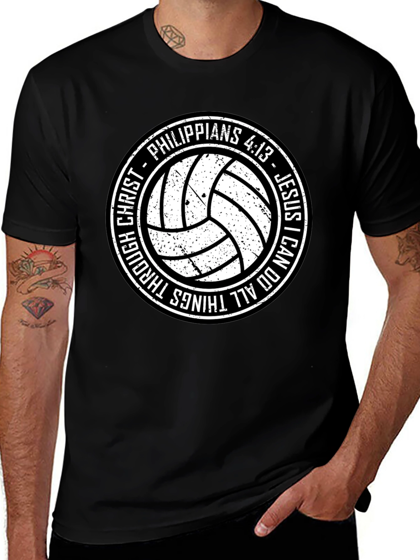 Philippians 4:13 Volleyball Graphic Tee