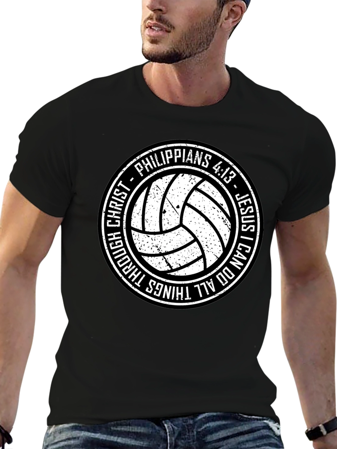 Philippians 4:13 Volleyball Graphic Tee