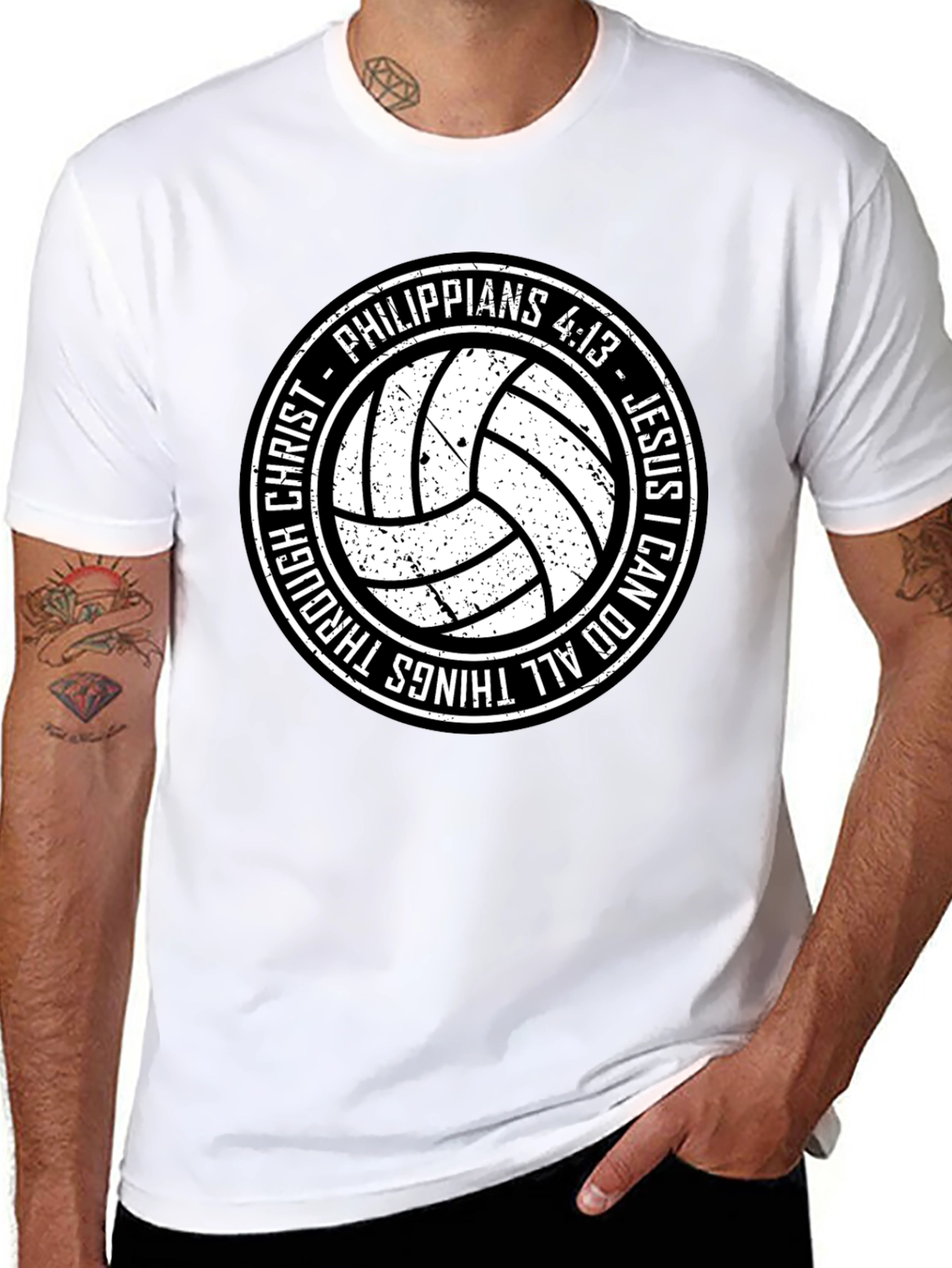Philippians 4:13 Volleyball Graphic Tee