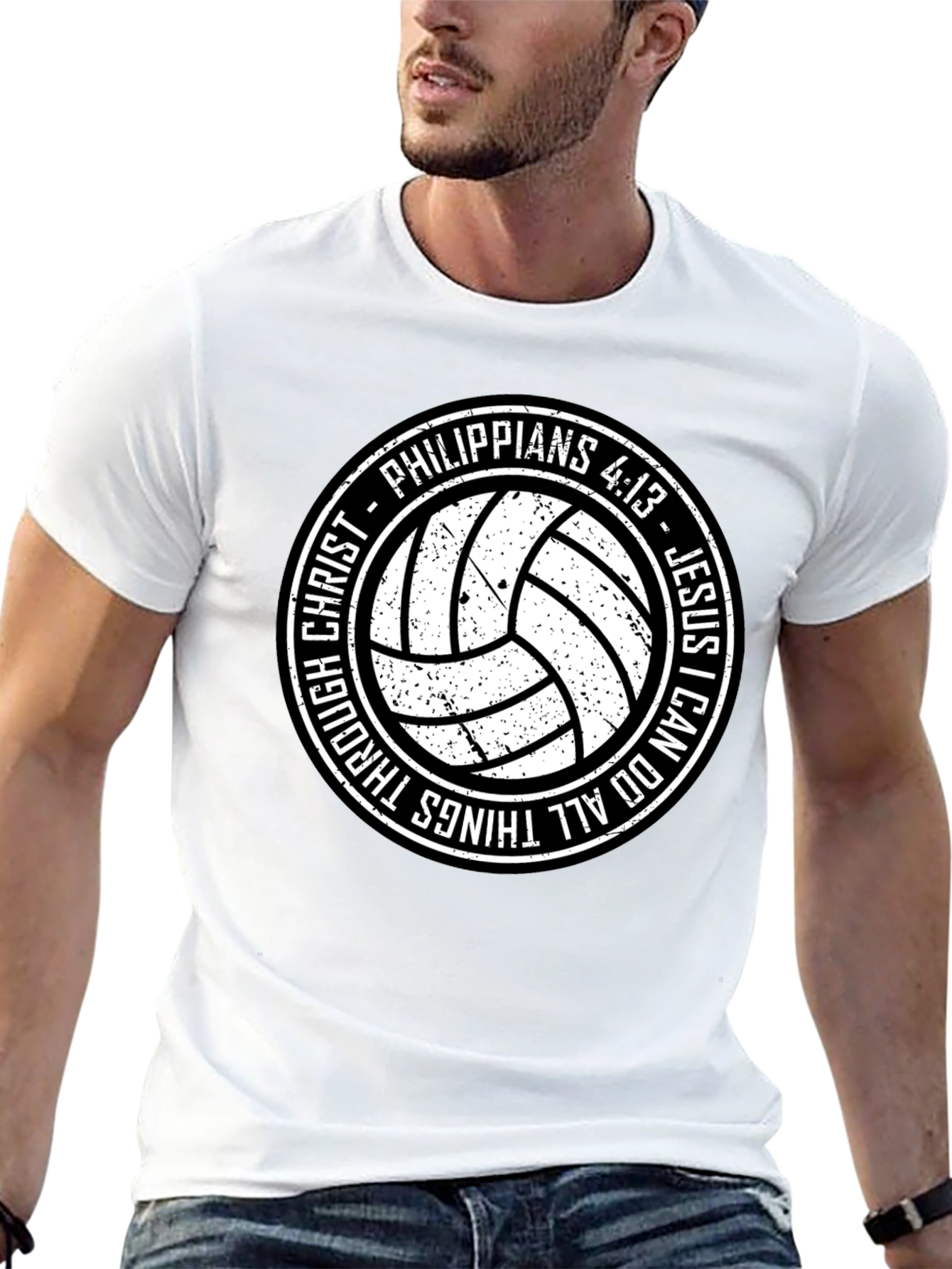 Philippians 4:13 Volleyball Graphic Tee
