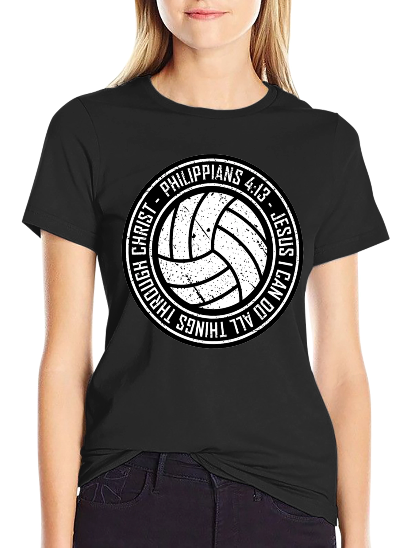 Philippians 4:13 Volleyball Graphic Tee