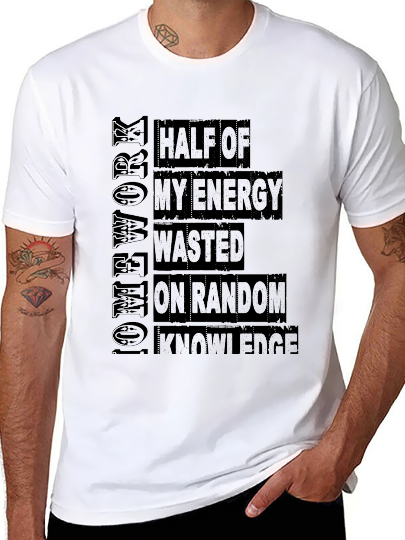 Half Energy Wasted On Random Knowledge Graphic Tee