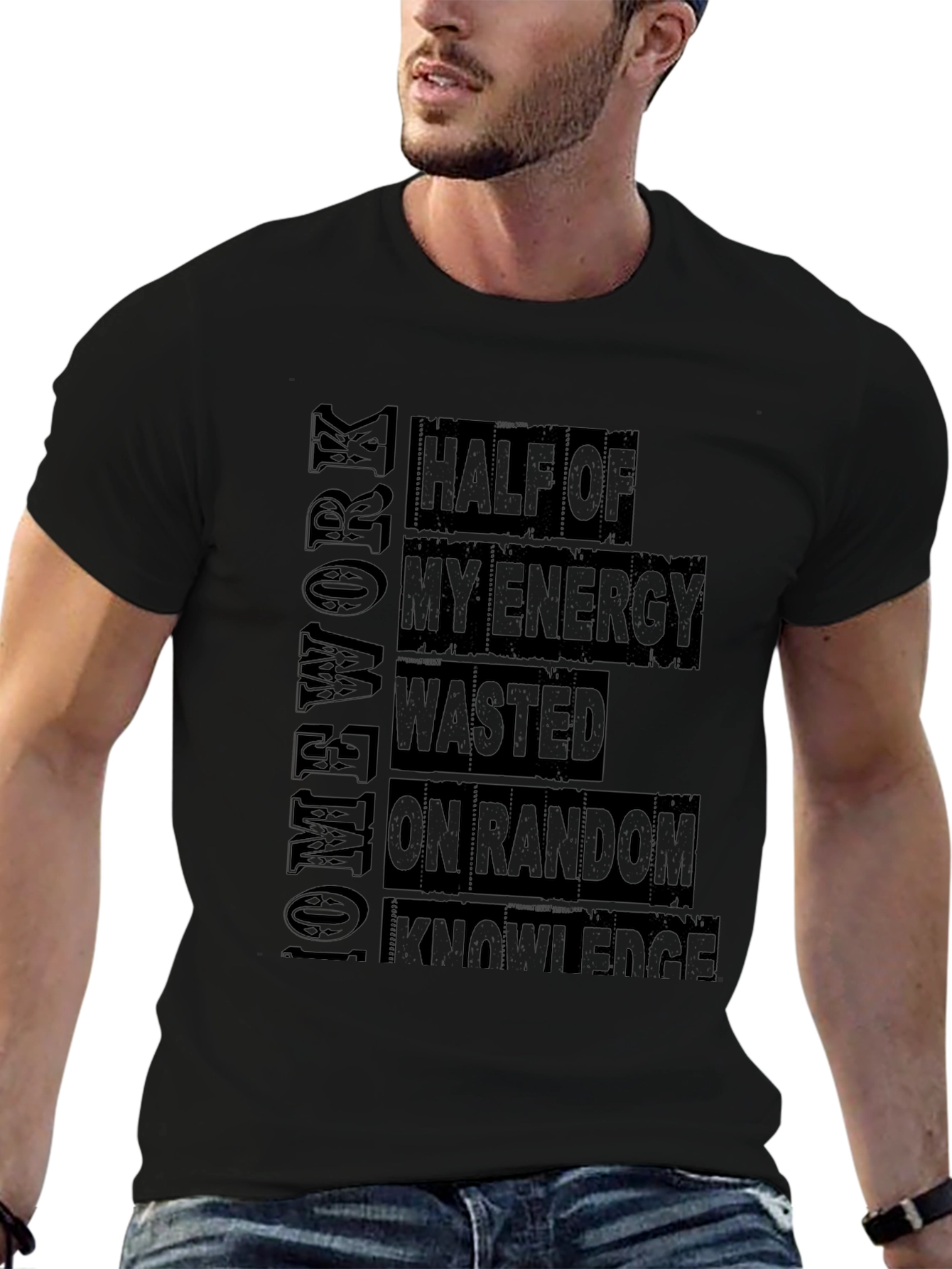 Half Energy Wasted On Random Knowledge Graphic Tee