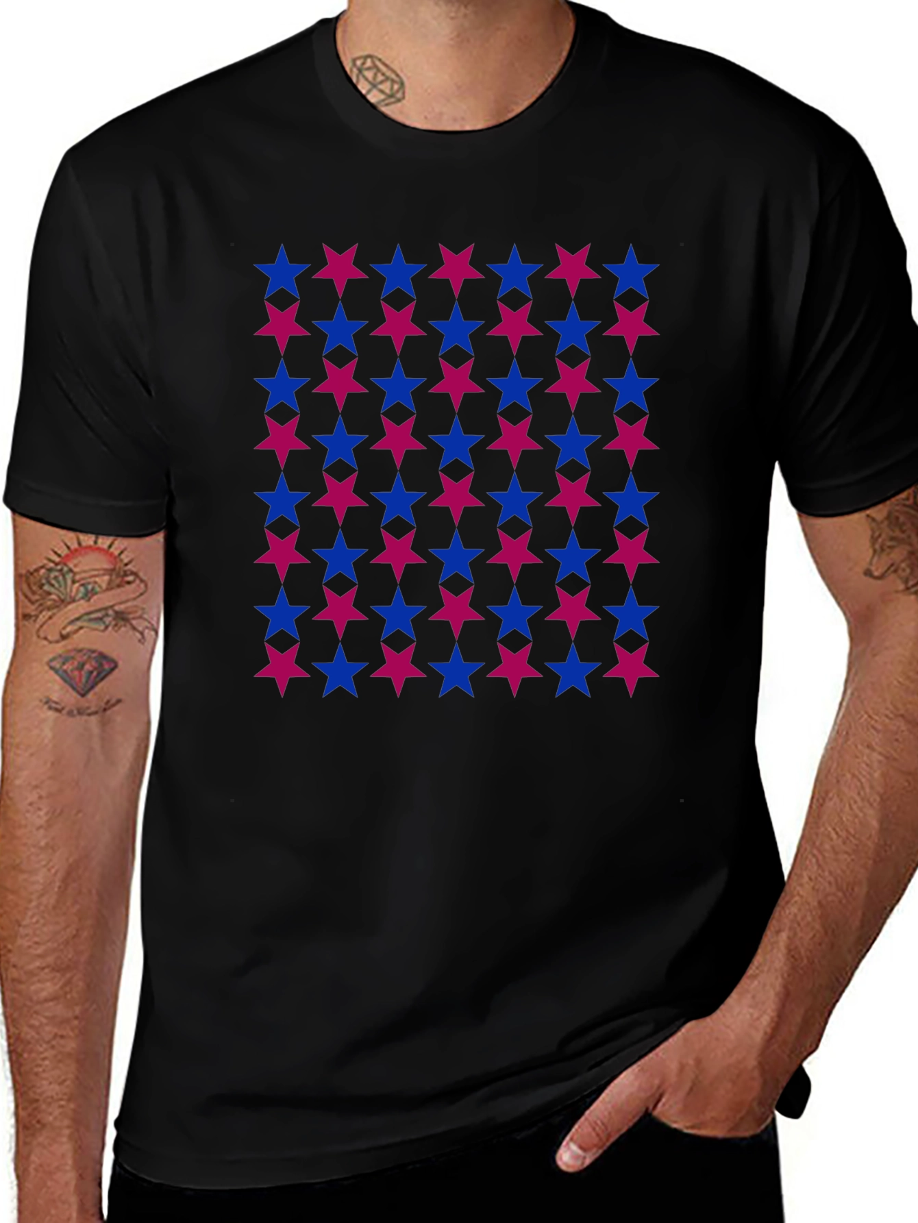 Bi Pride Stars T-Shirt - LGBTQ+ Apparel
