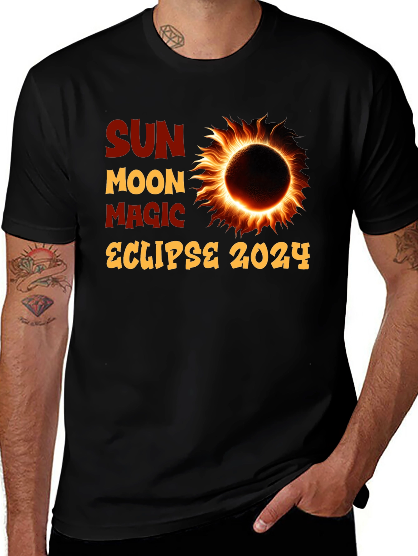 Sun Moon Magic Eclipse 2024 T-Shirt