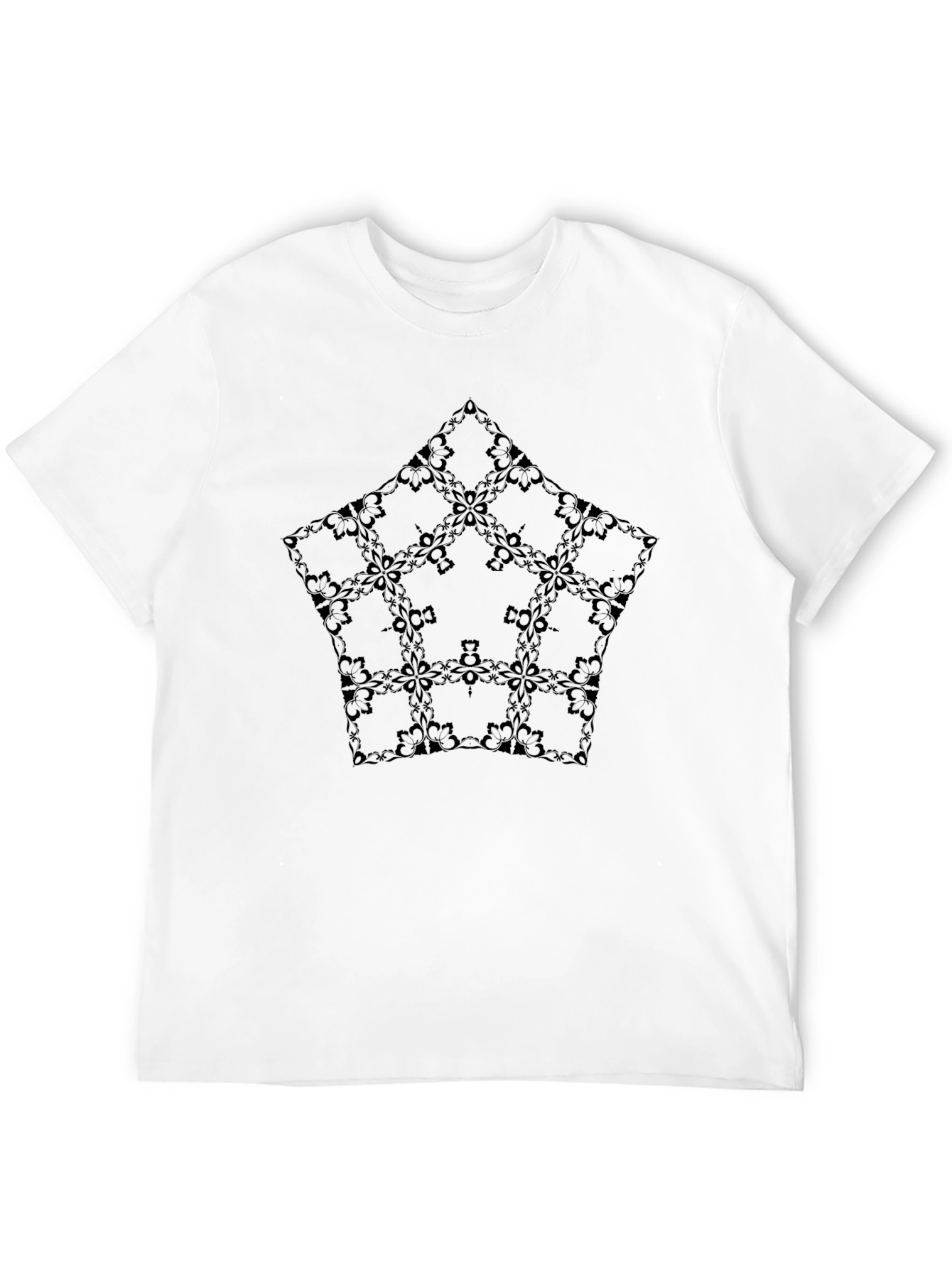 Stylish Black T-Shirt with Geometric Print