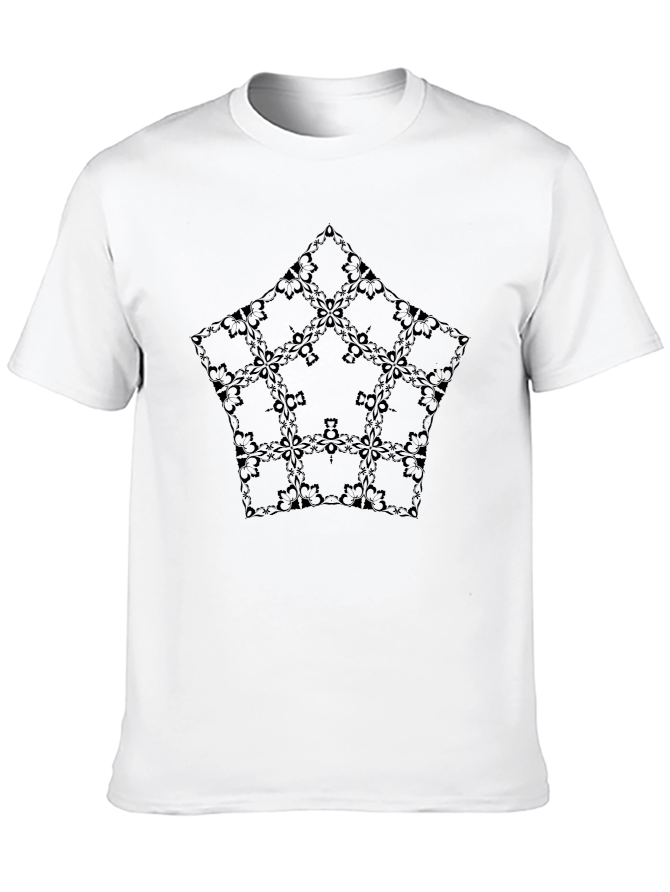 Stylish Black T-Shirt with Geometric Print