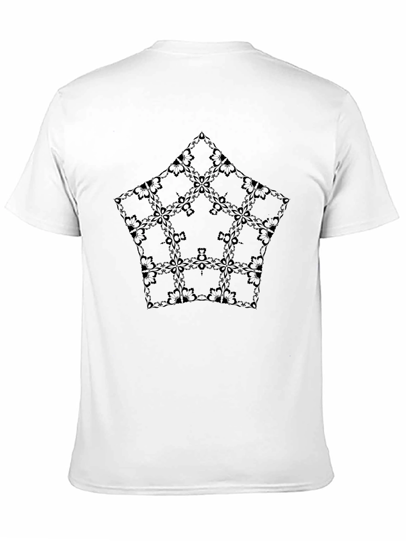 Stylish Black T-Shirt with Geometric Print