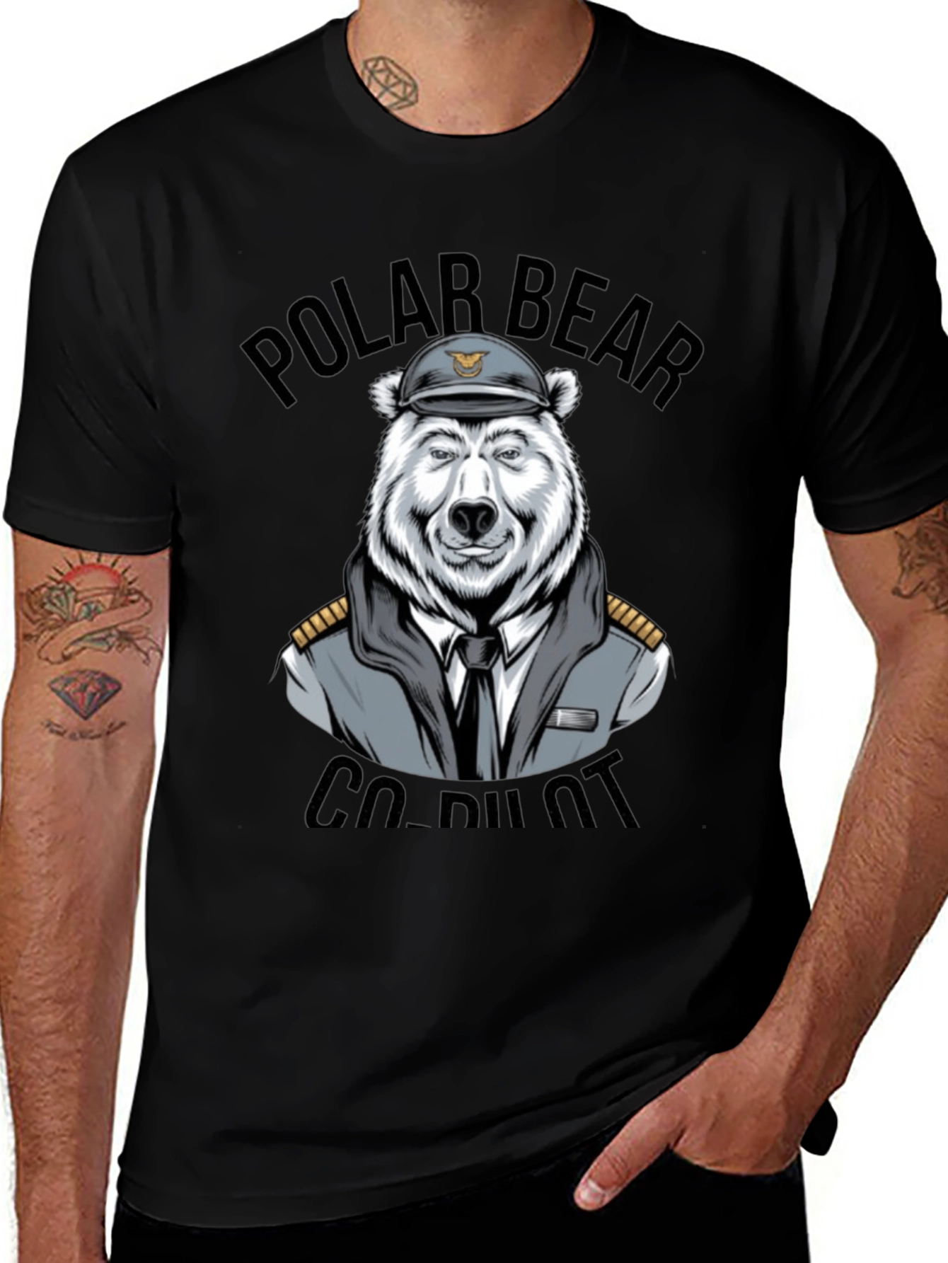 Polar Bear Co-Pilot Graphic T-Shirt
