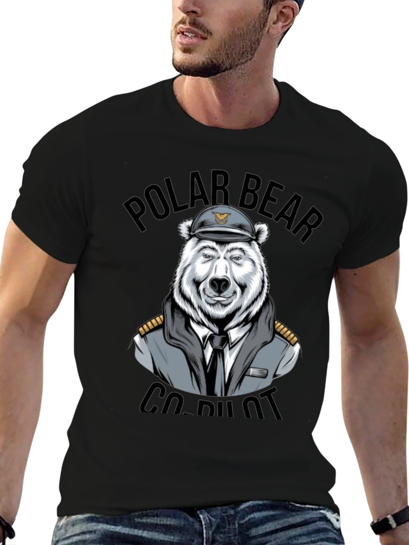 Polar Bear Co-Pilot Graphic T-Shirt