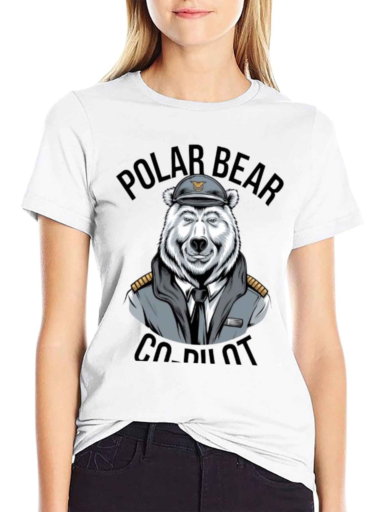 Polar Bear Co-Pilot Graphic T-Shirt