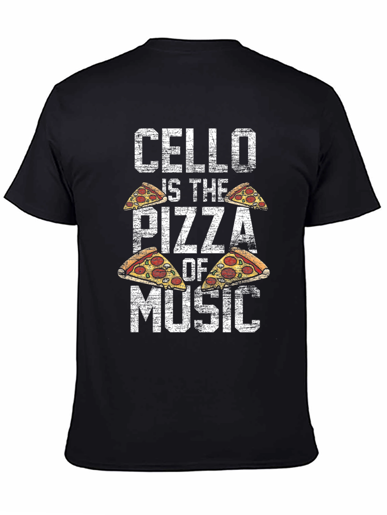 Cello Pizza Music T-Shirt Funny Musician Tee