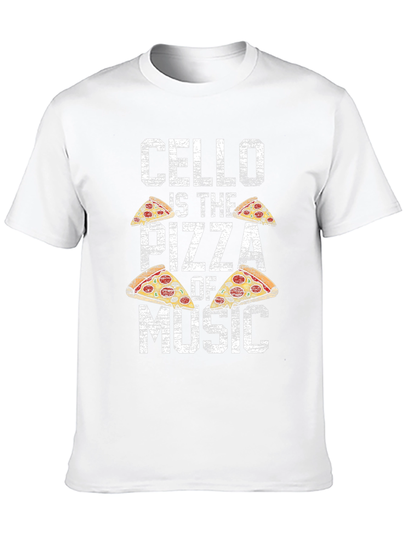 Cello Pizza Music T-Shirt Funny Musician Tee