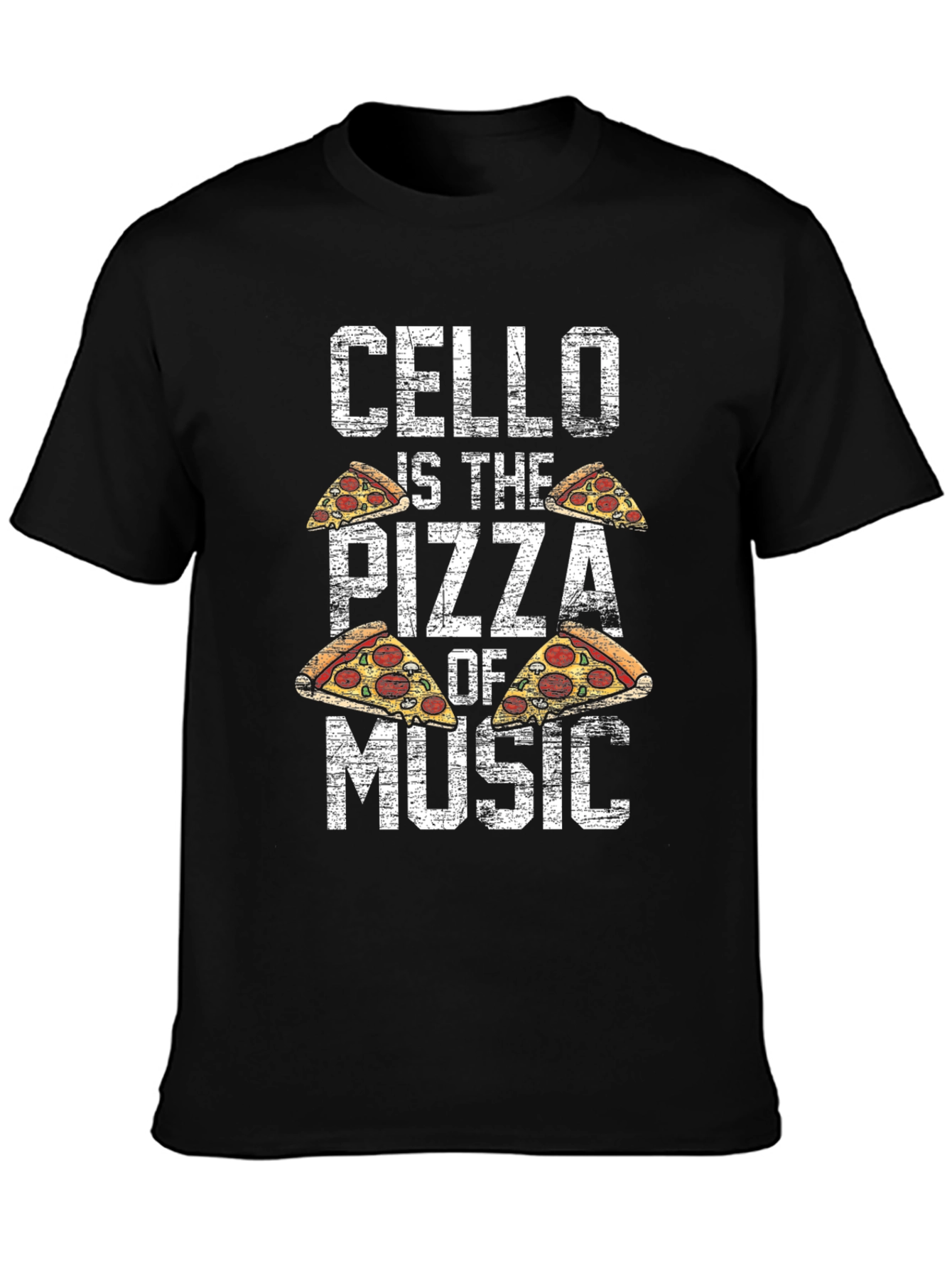 Cello Pizza Music T-Shirt Funny Musician Tee