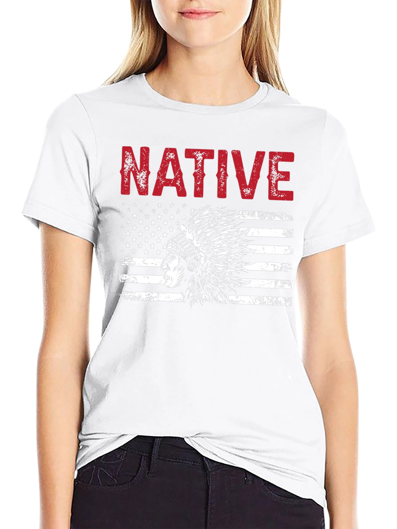 Native American Flag Graphic T-Shirt