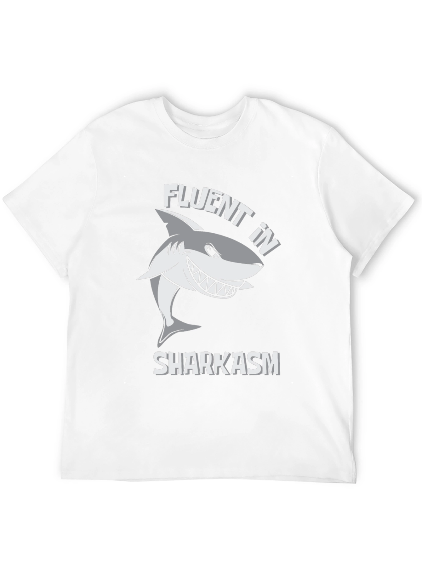 Fluent in Sharkasm Graphic Tee - Funny Shark Design
