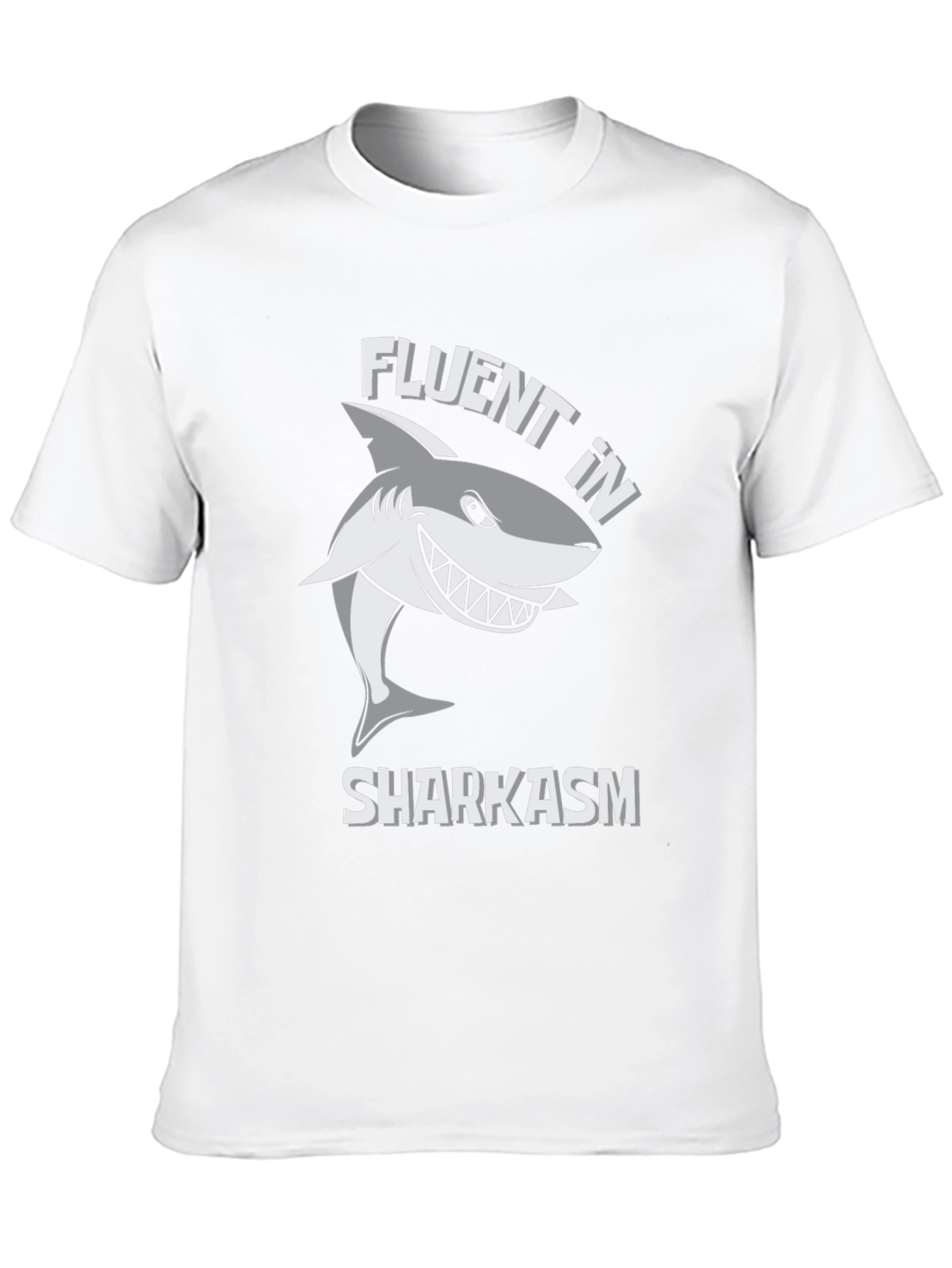 Fluent in Sharkasm Graphic Tee - Funny Shark Design