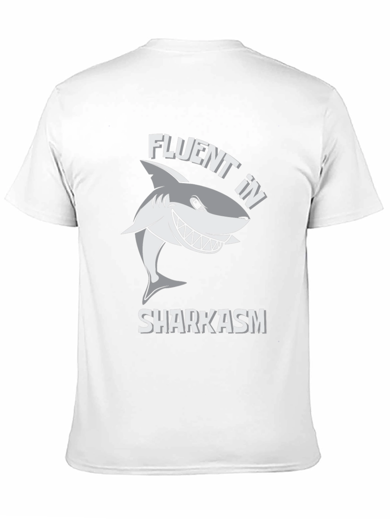 Fluent in Sharkasm Graphic Tee - Funny Shark Design