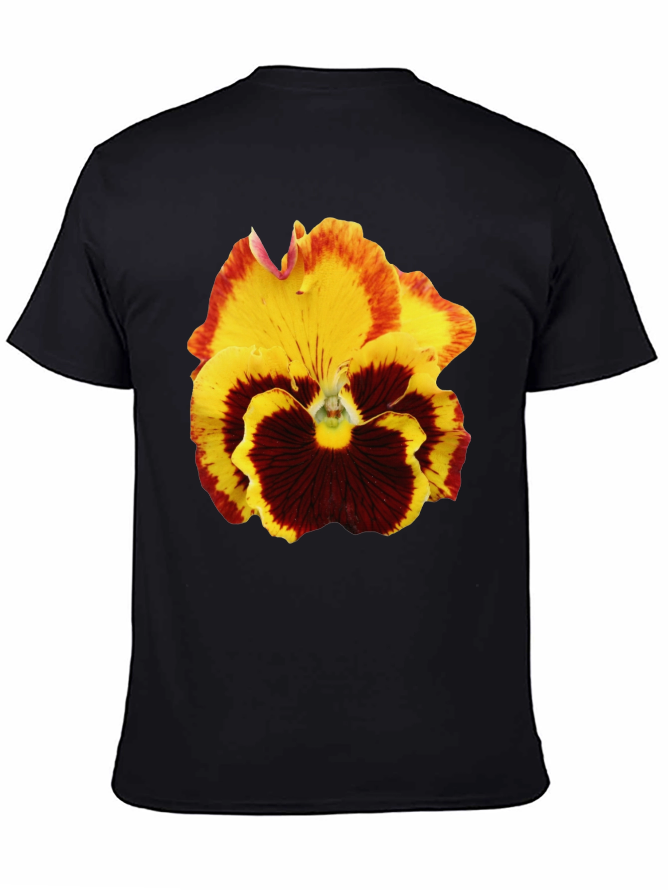 Floral Print T-Shirt - Pansy Graphic Tee