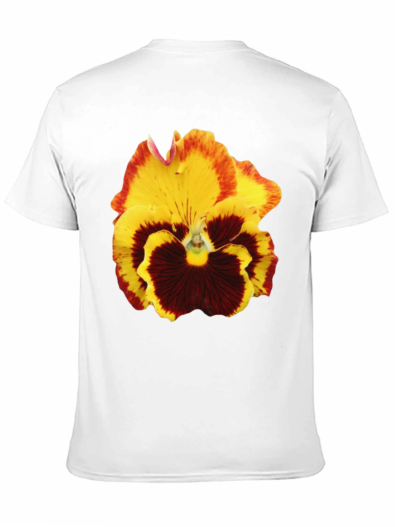 Floral Print T-Shirt - Pansy Graphic Tee