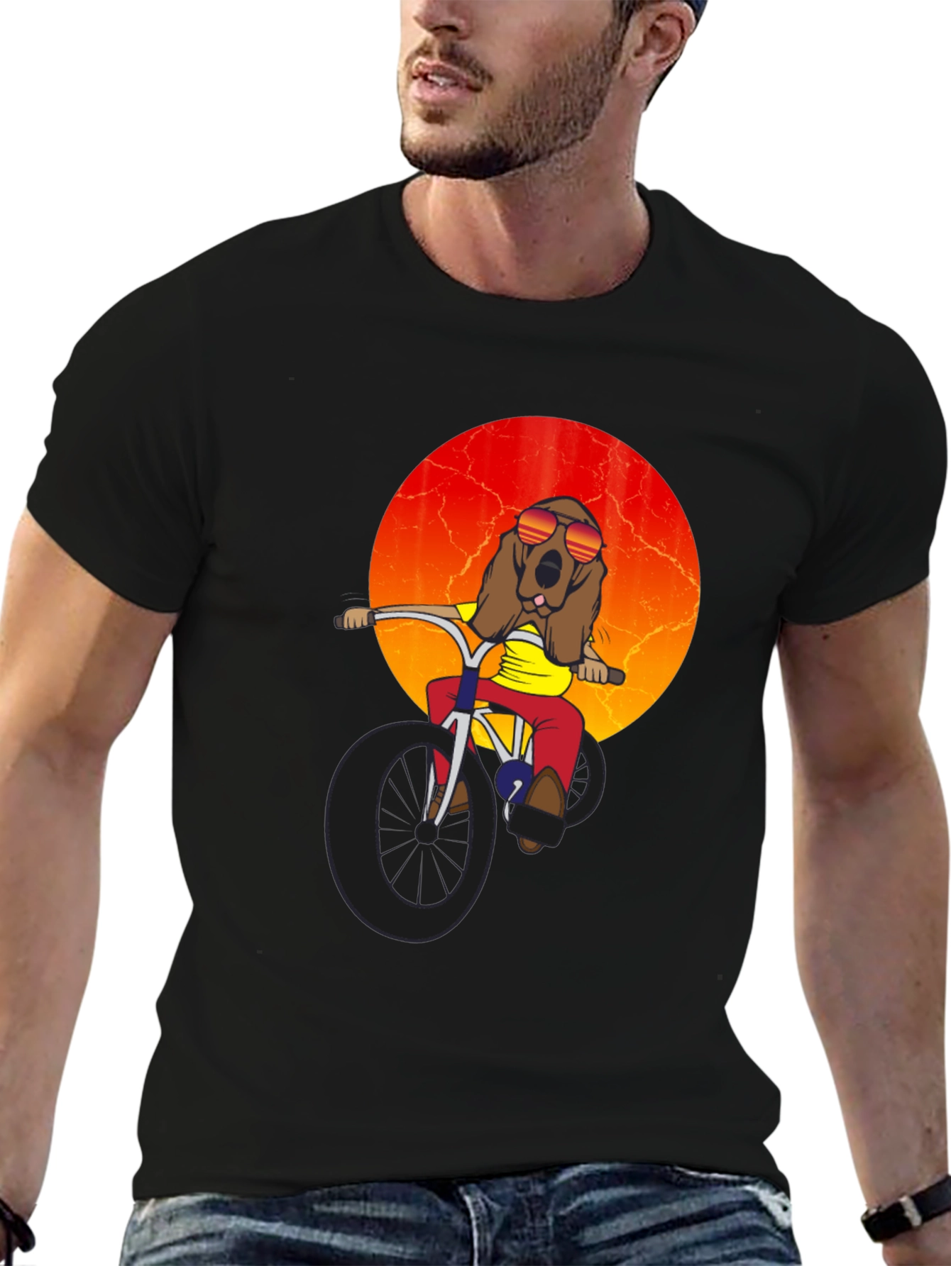 Dog on Bike Graphic Tee
