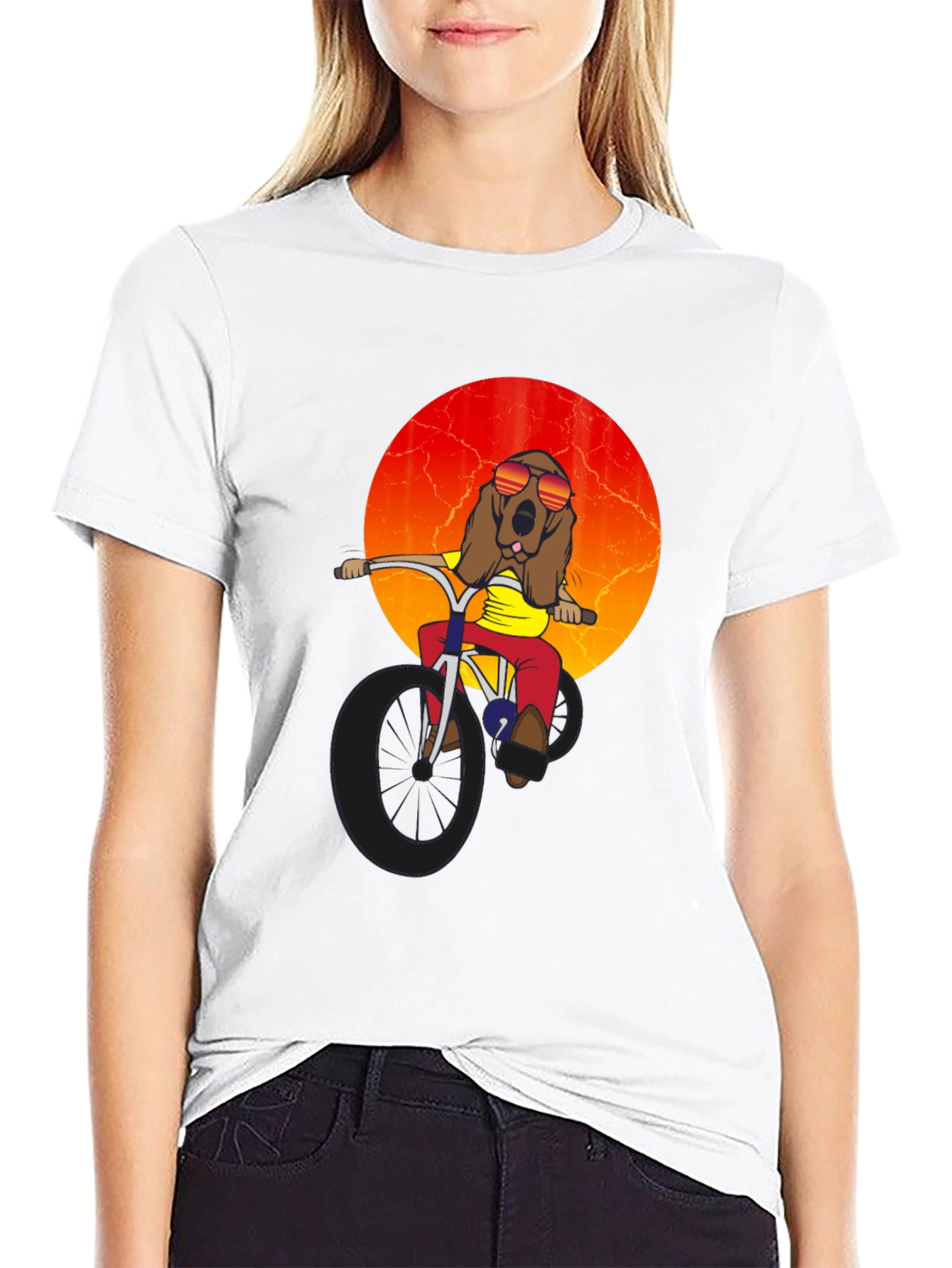 Dog on Bike Graphic Tee