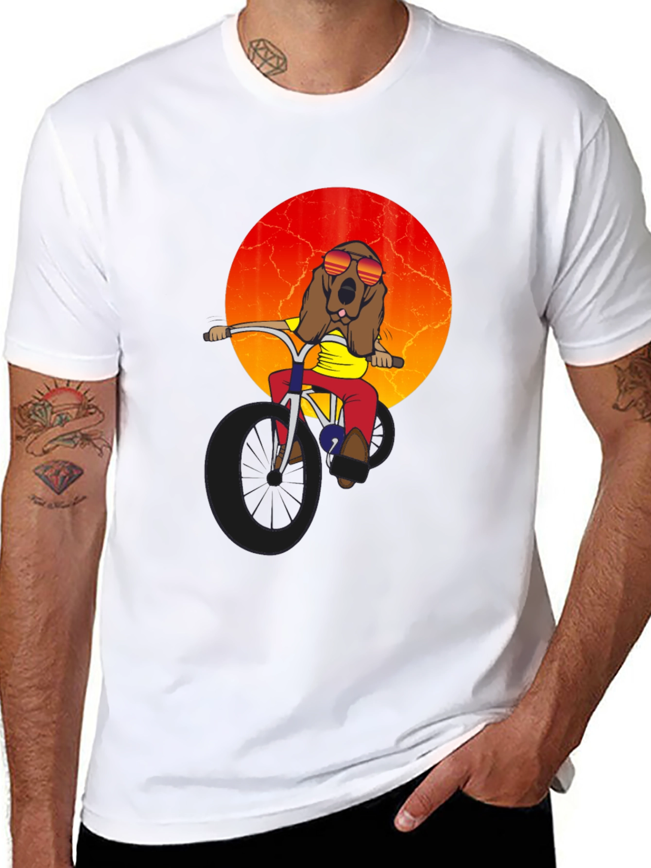 Dog on Bike Graphic Tee