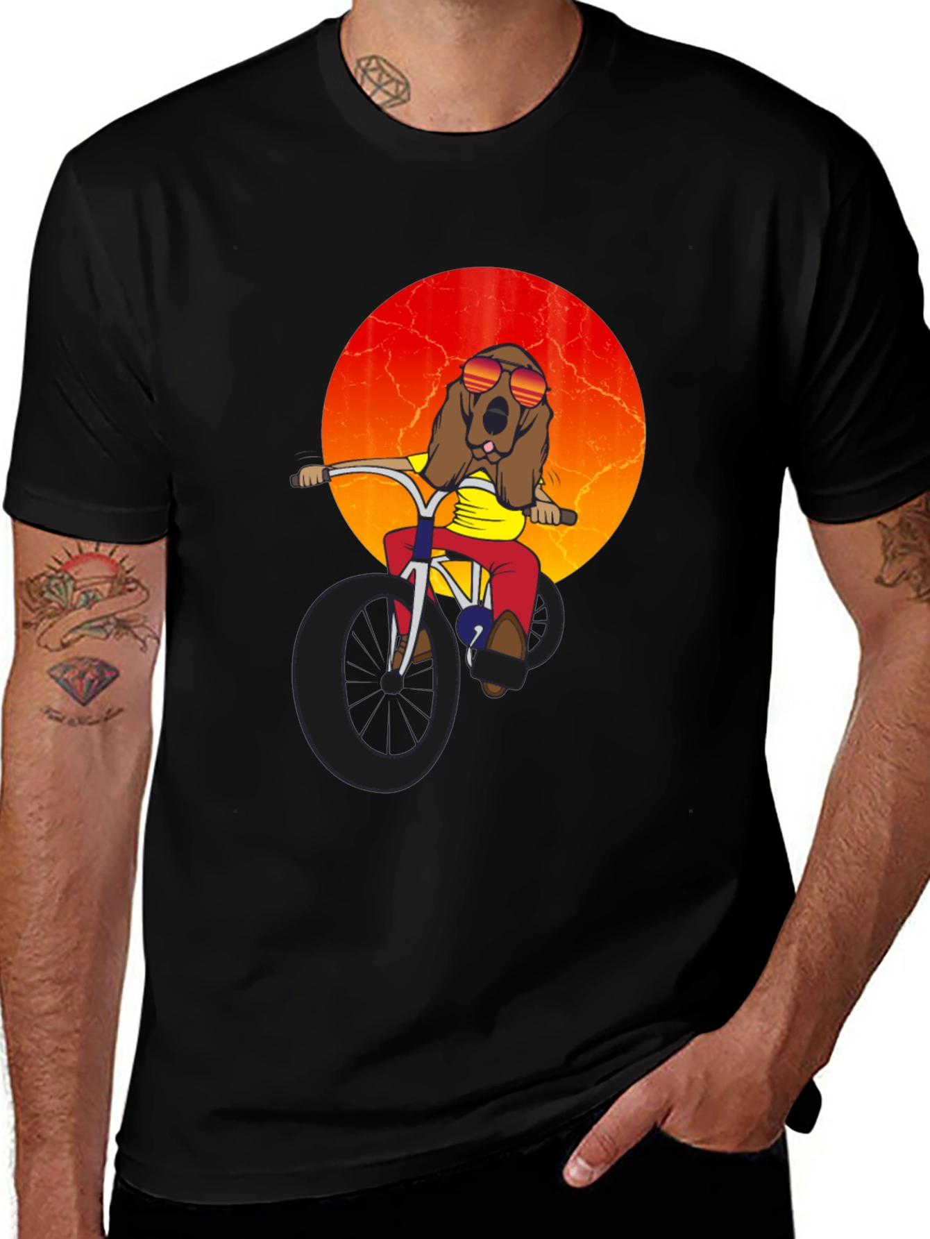 Dog on Bike Graphic Tee