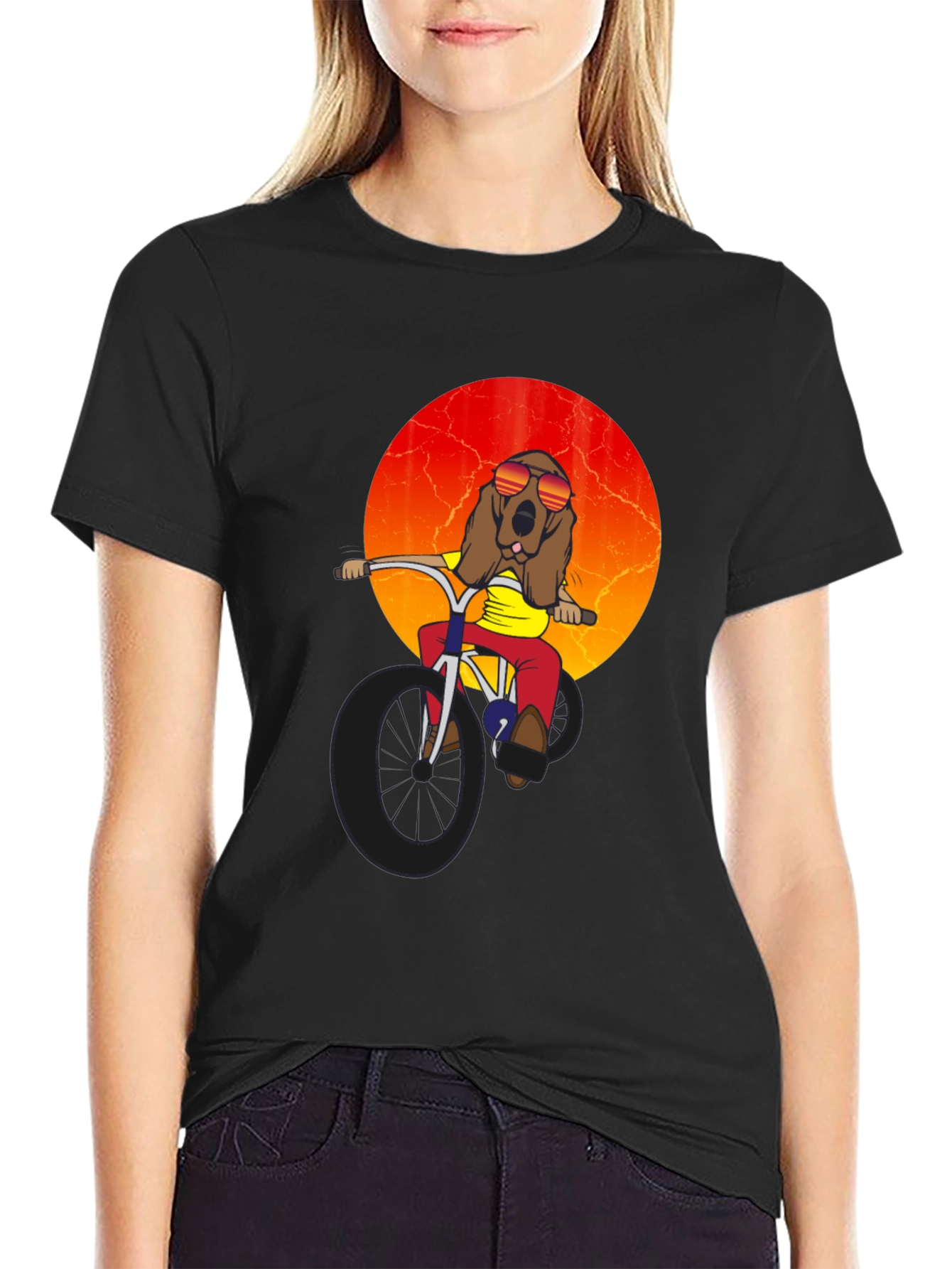 Dog on Bike Graphic Tee