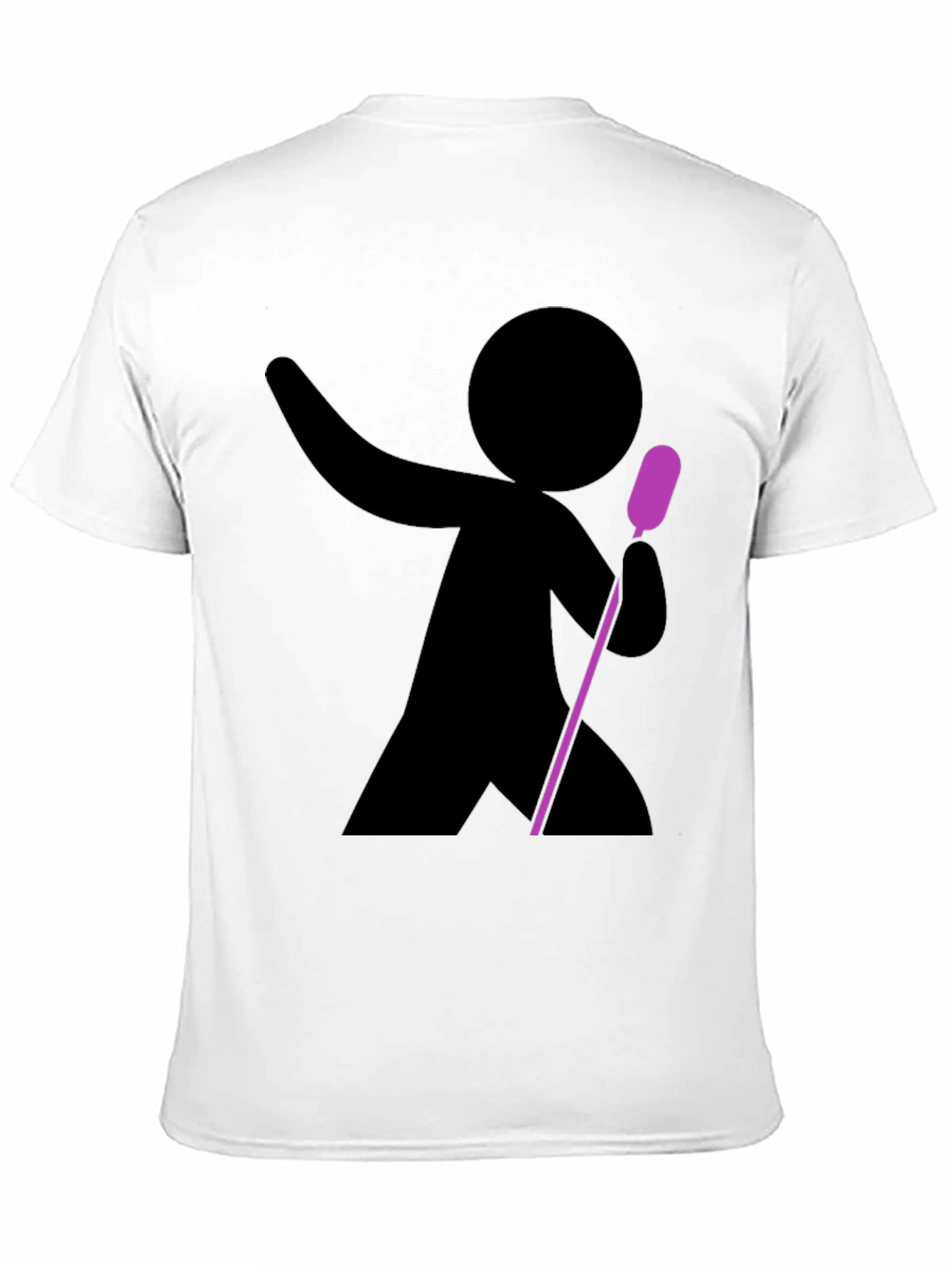Stick Figure Singer Black T-Shirt