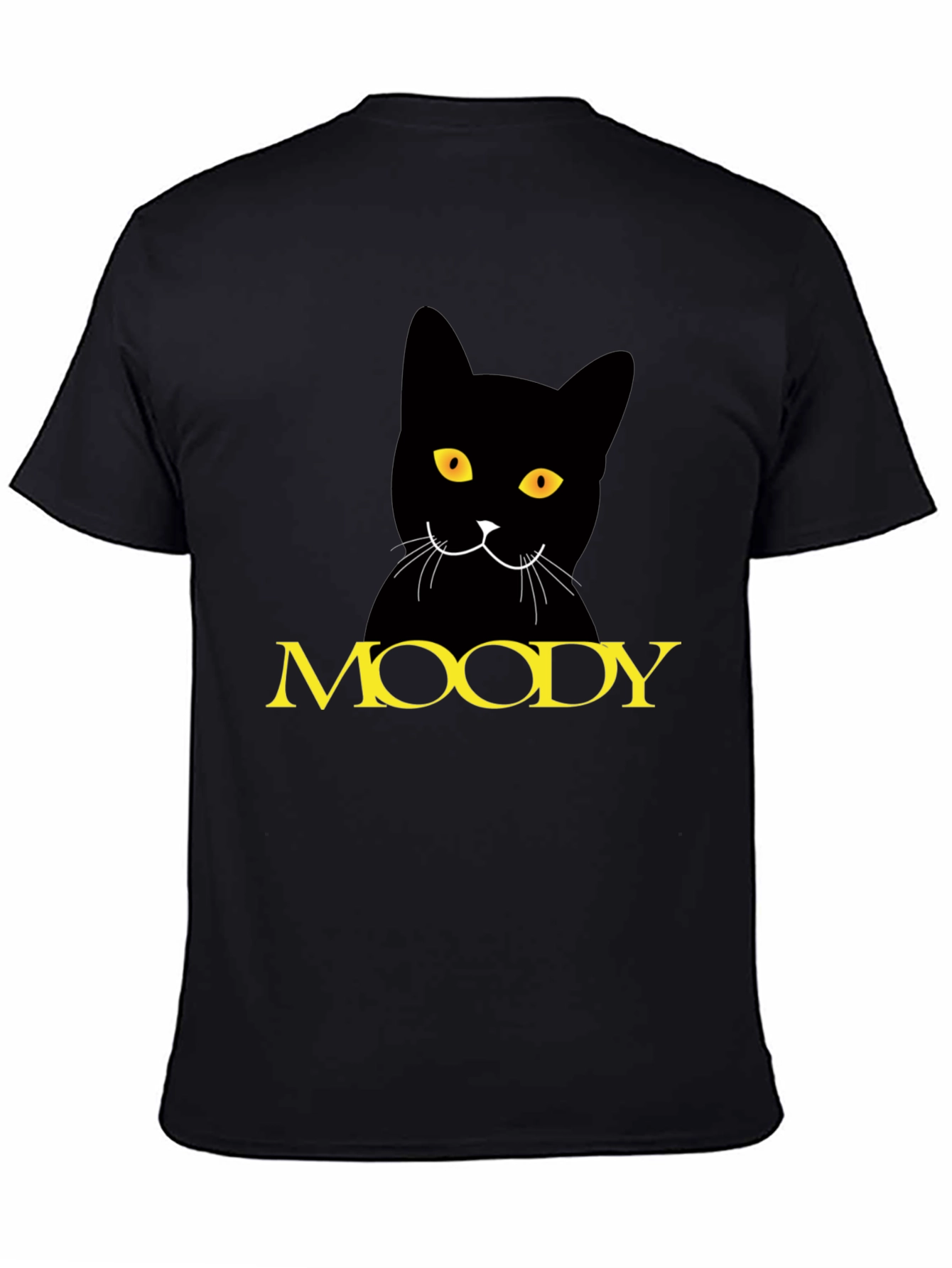 Moody Cat Black T-Shirt