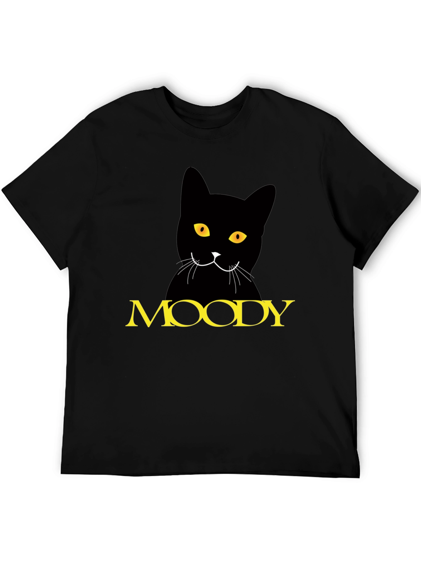 Moody Cat Black T-Shirt