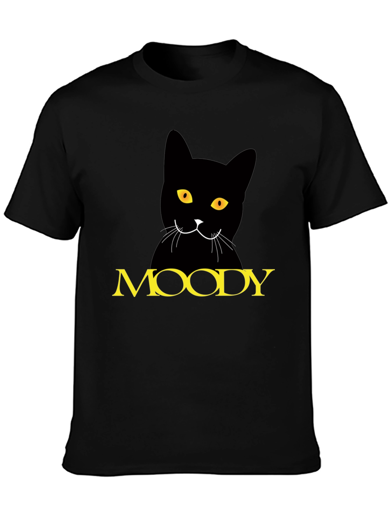 Moody Cat Black T-Shirt