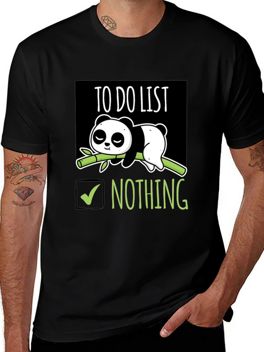 Lazy Panda To-Do List T-Shirt