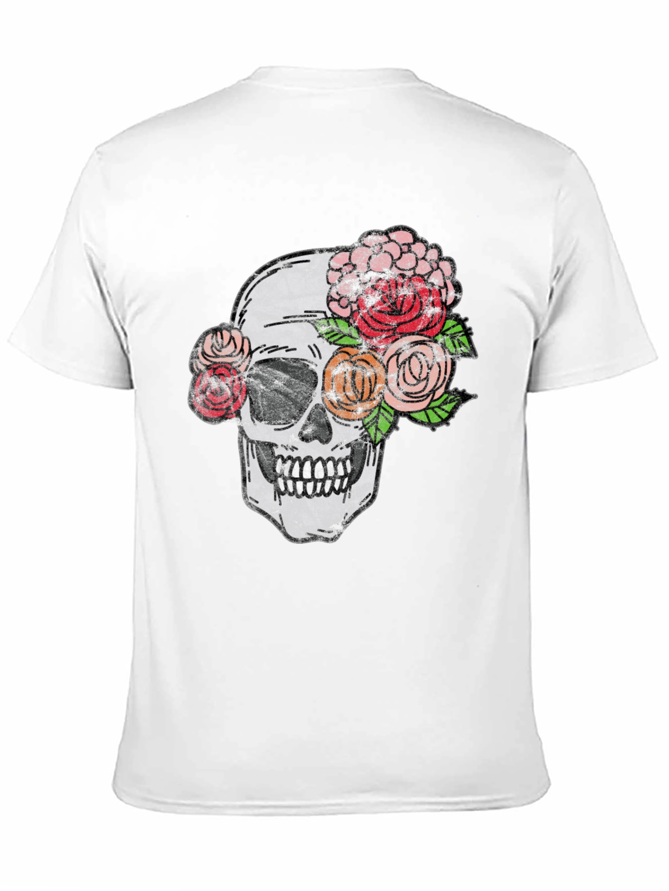 Skull & Roses Graphic Tee - Unisex Black T-Shirt