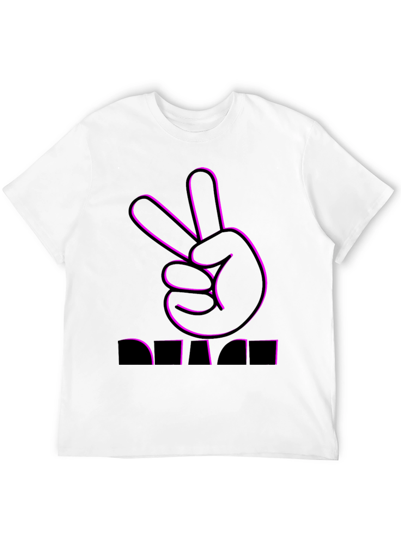 Peace Sign Graphic Tee - Black