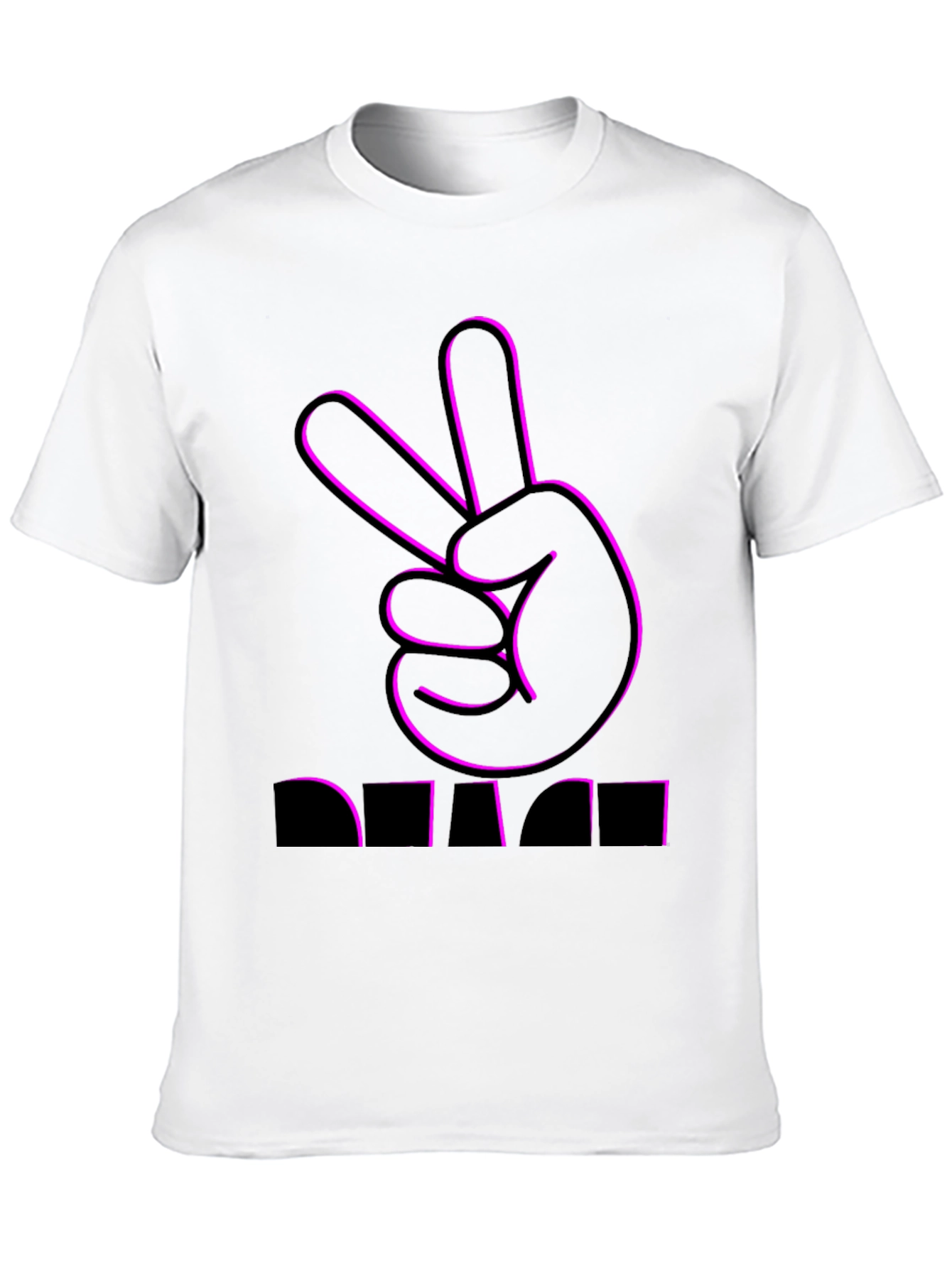 Peace Sign Graphic Tee - Black