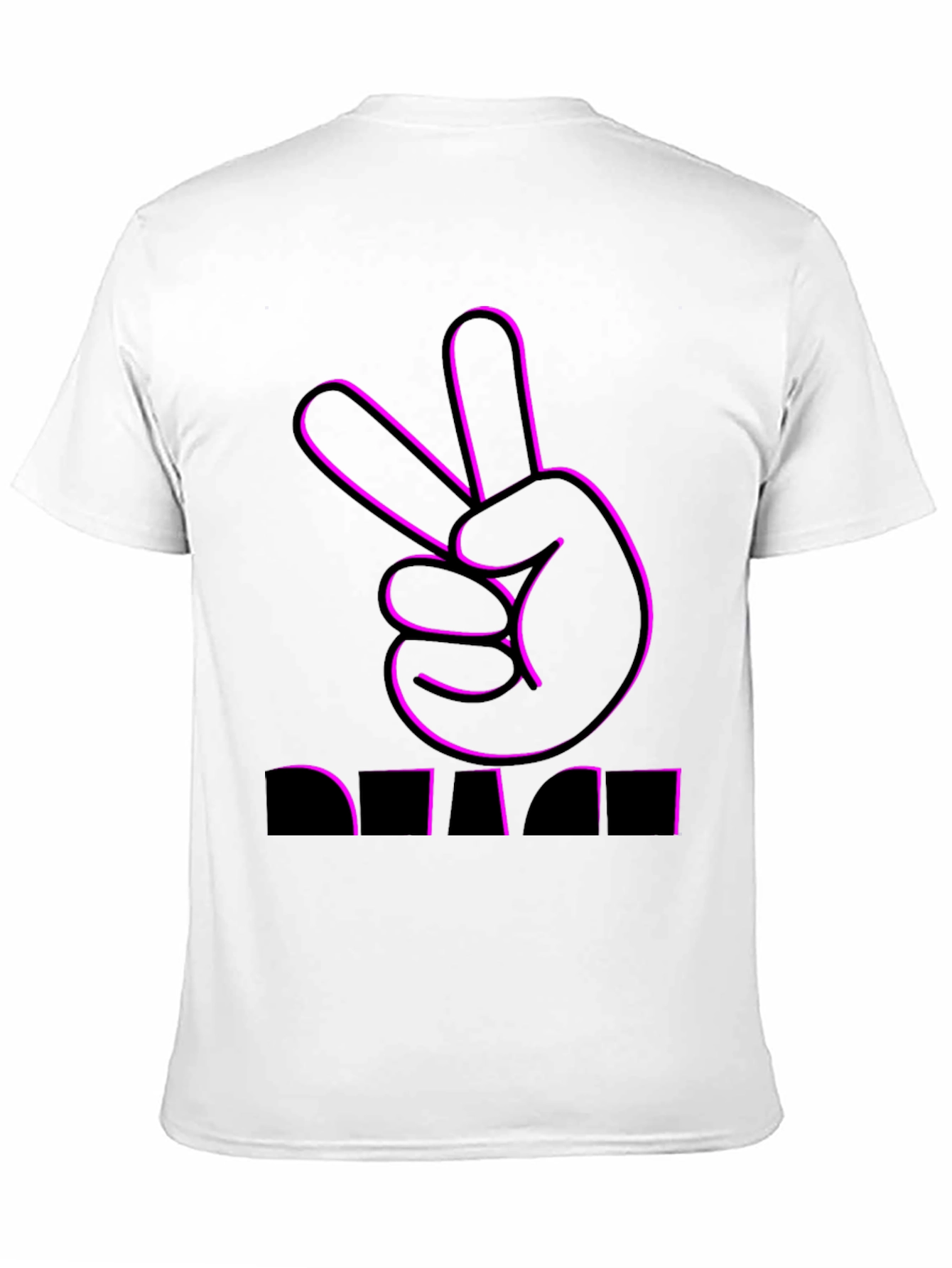 Peace Sign Graphic Tee - Black