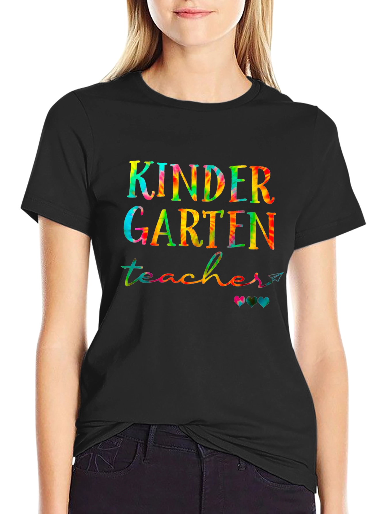 Kindergarten Teacher Tie-Dye Graphic Tee