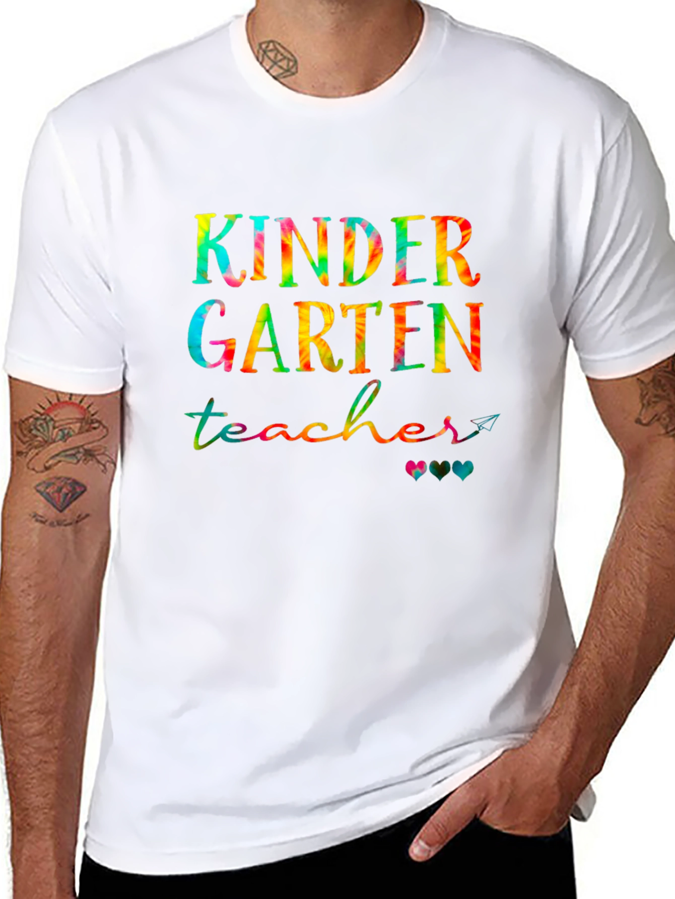 Kindergarten Teacher Tie-Dye Graphic Tee