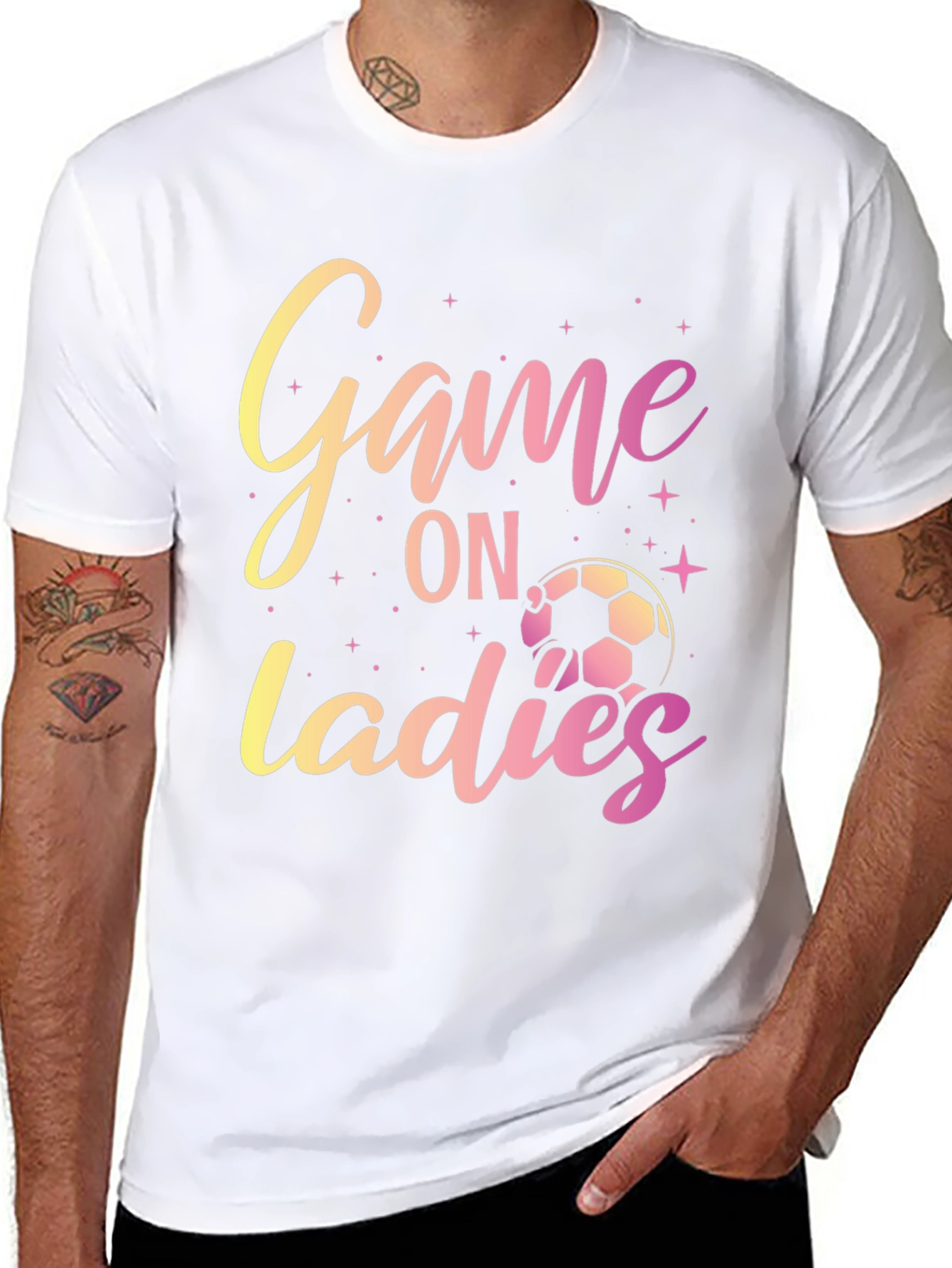 Game On Ladies T-Shirt - Soccer Design