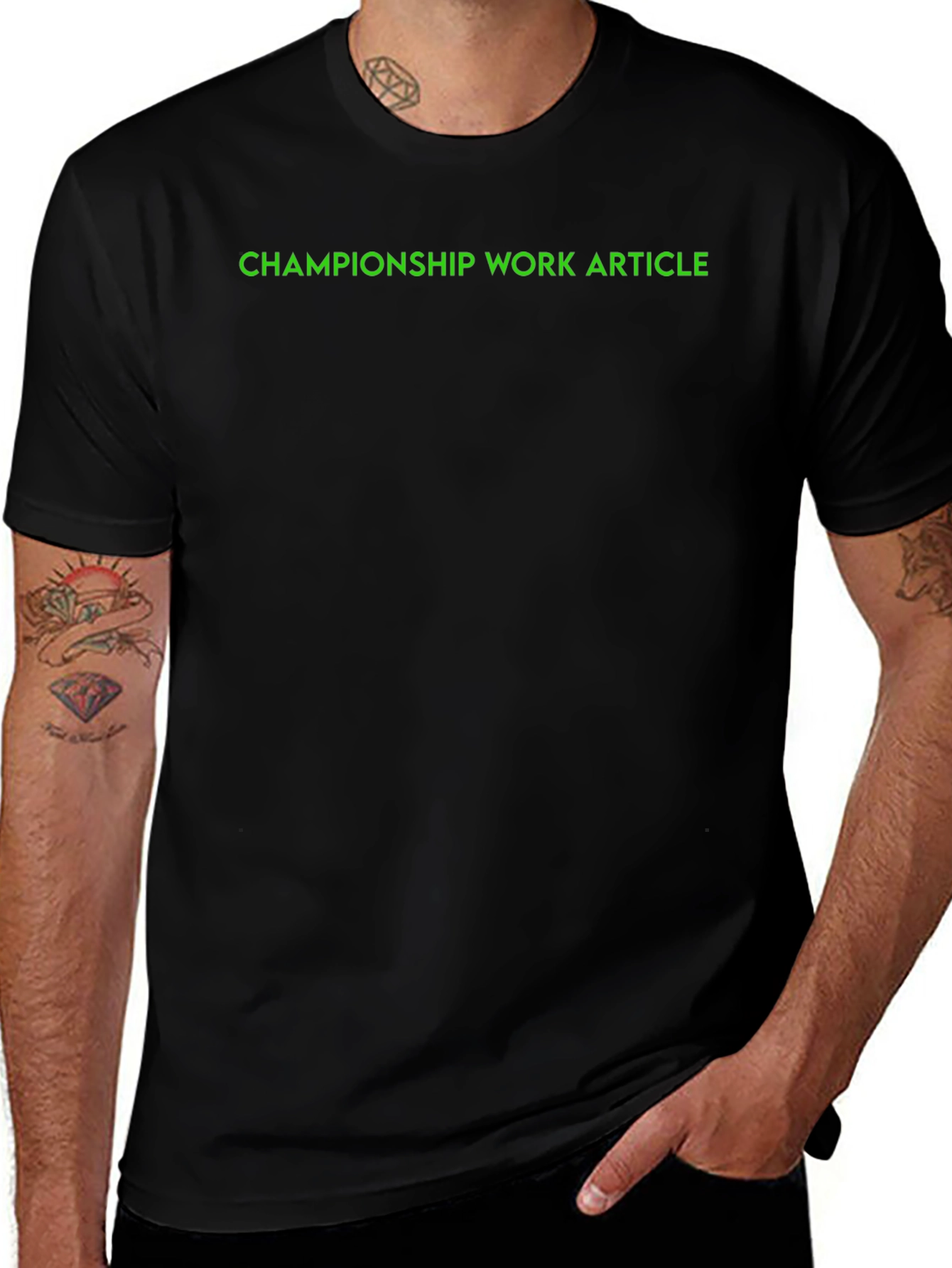 Championship Work Article Black T-Shirt
