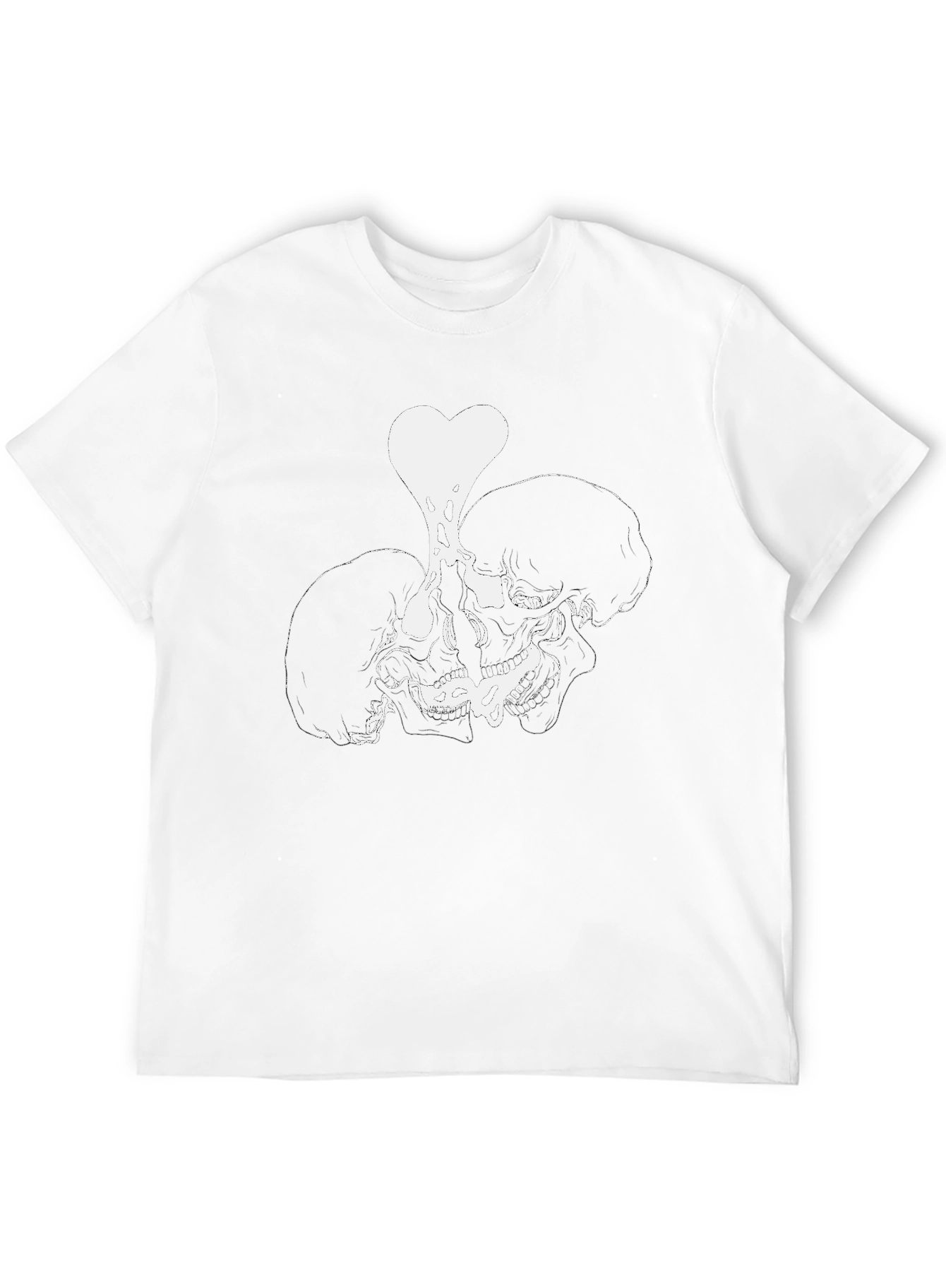Skull Heart Graphic Tee - Black
