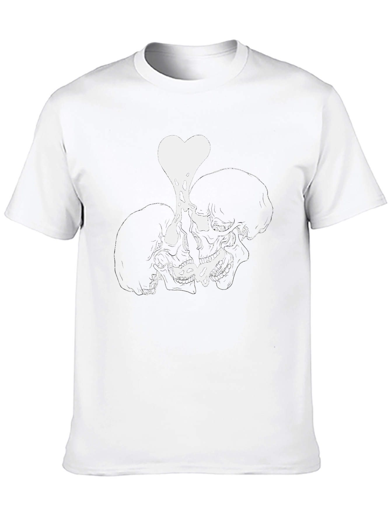 Skull Heart Graphic Tee - Black