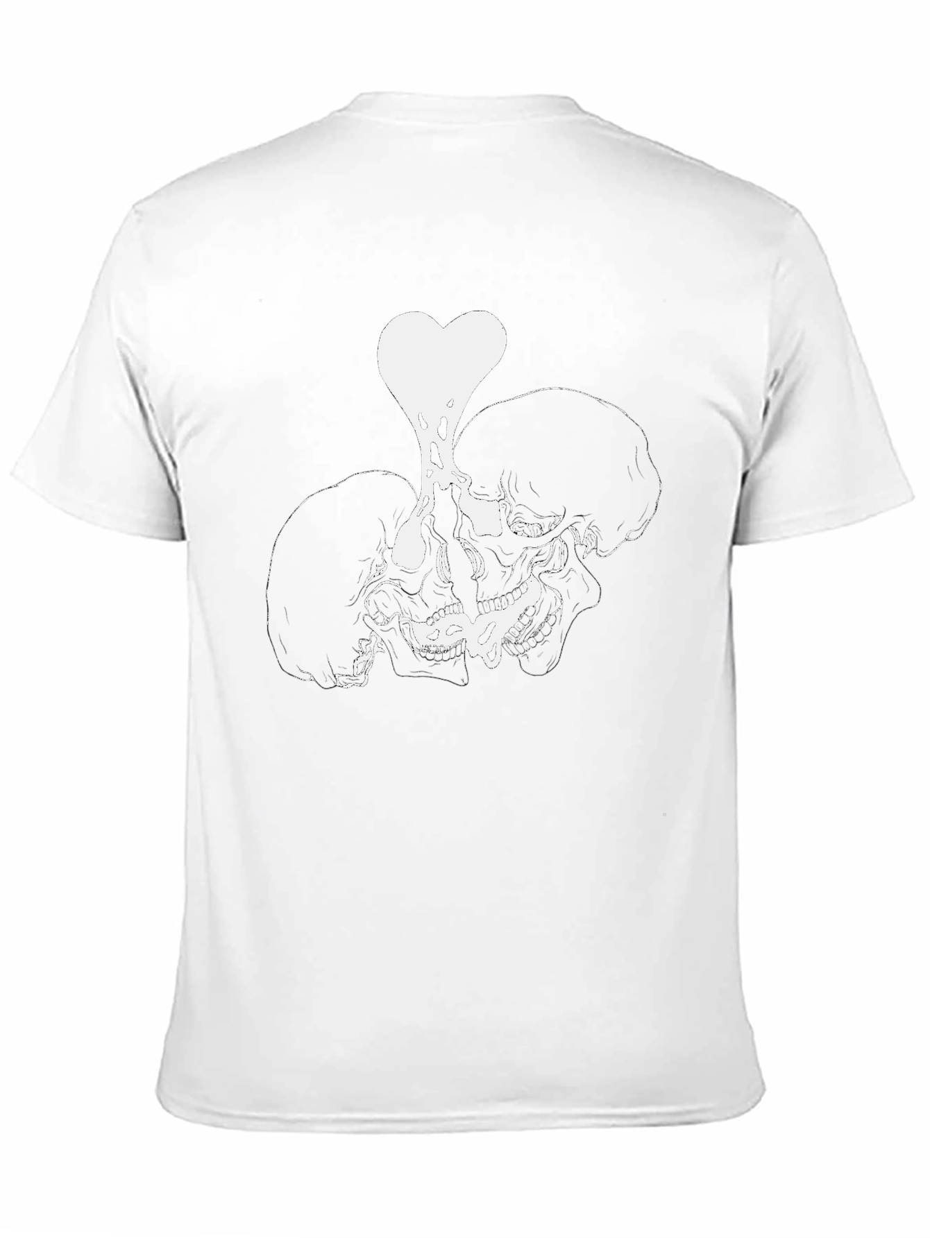 Skull Heart Graphic Tee - Black