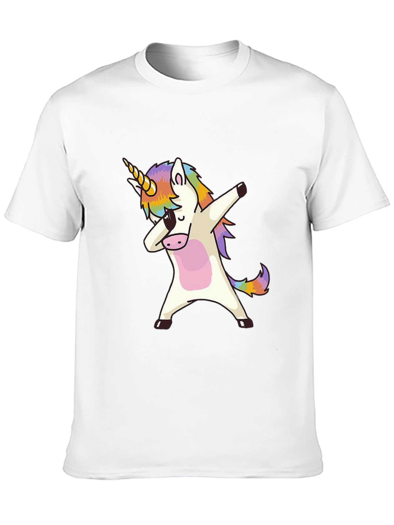 Dabbing Unicorn Graphic Tee - Black