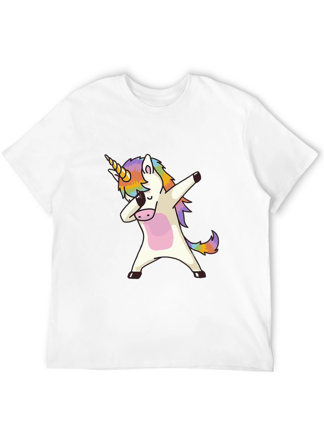 Dabbing Unicorn Graphic Tee - Black