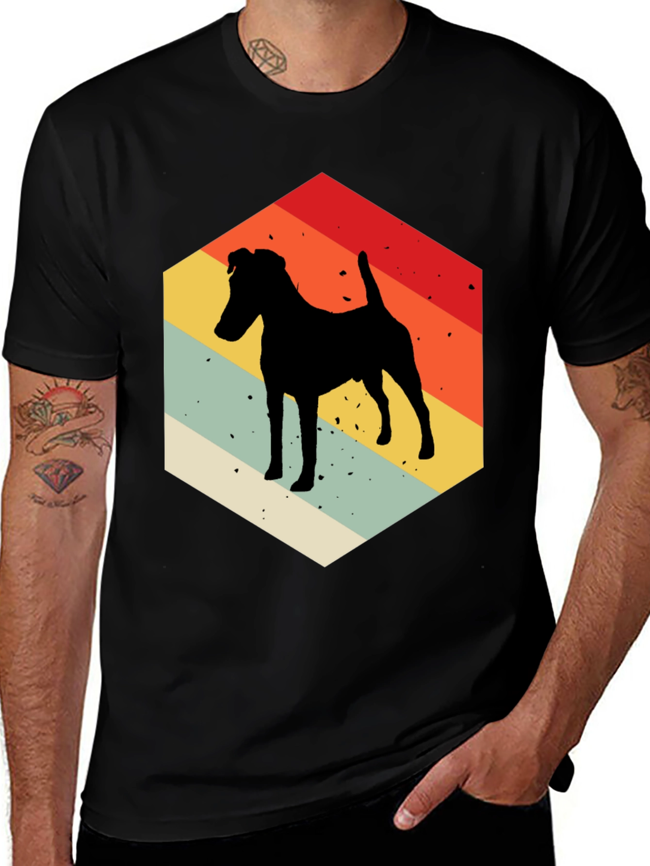 Retro Dog Silhouette T-Shirt