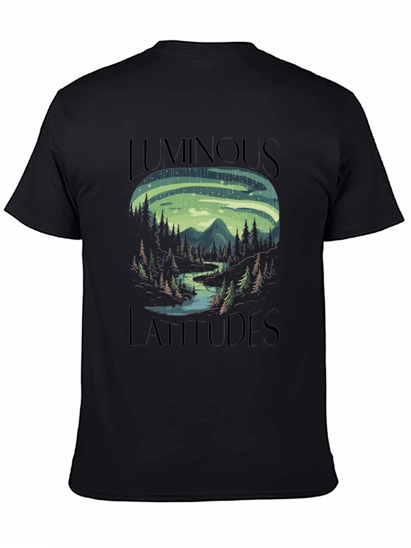 Luminous Latitudes Graphic Tee - Northern Lights Design