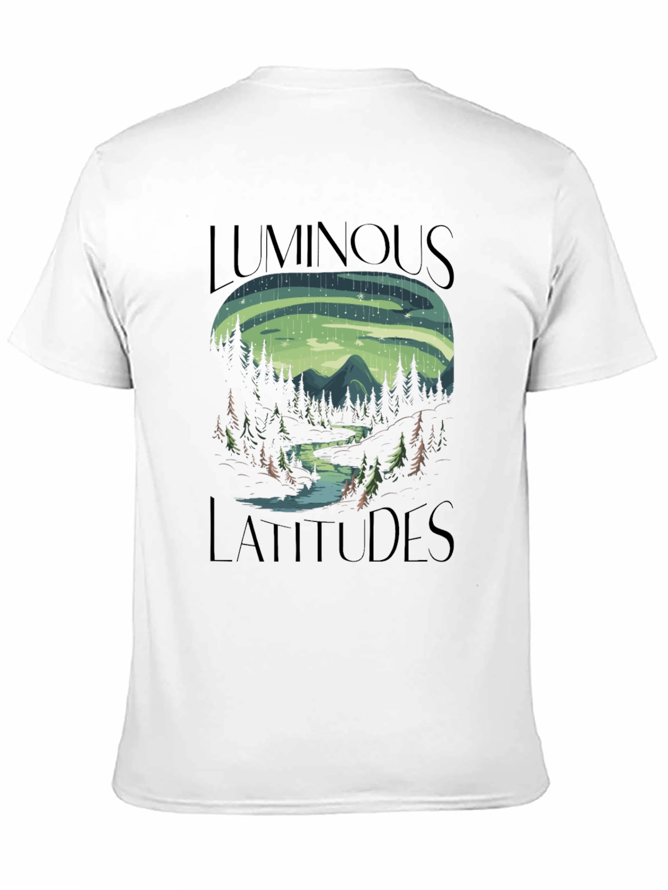 Luminous Latitudes Graphic Tee - Northern Lights Design